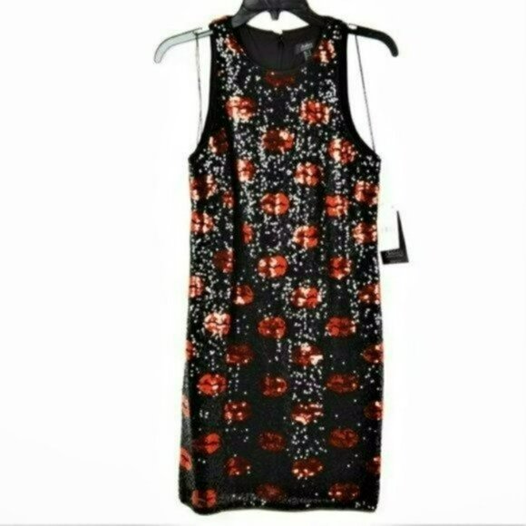 NWT Aidan by Aidan Mattox Lip Sequin Sparkling Shift Party Cocktail Mini Dress - Picture 4 of 7